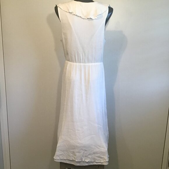 Chanler Henry Sleeveless Deep V-Neck Dress with Ruffle Size L - Picture 4 of 11